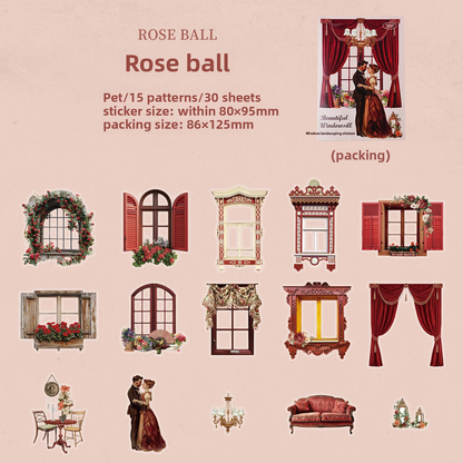 Stickers beautiful windowsill-30 pzas