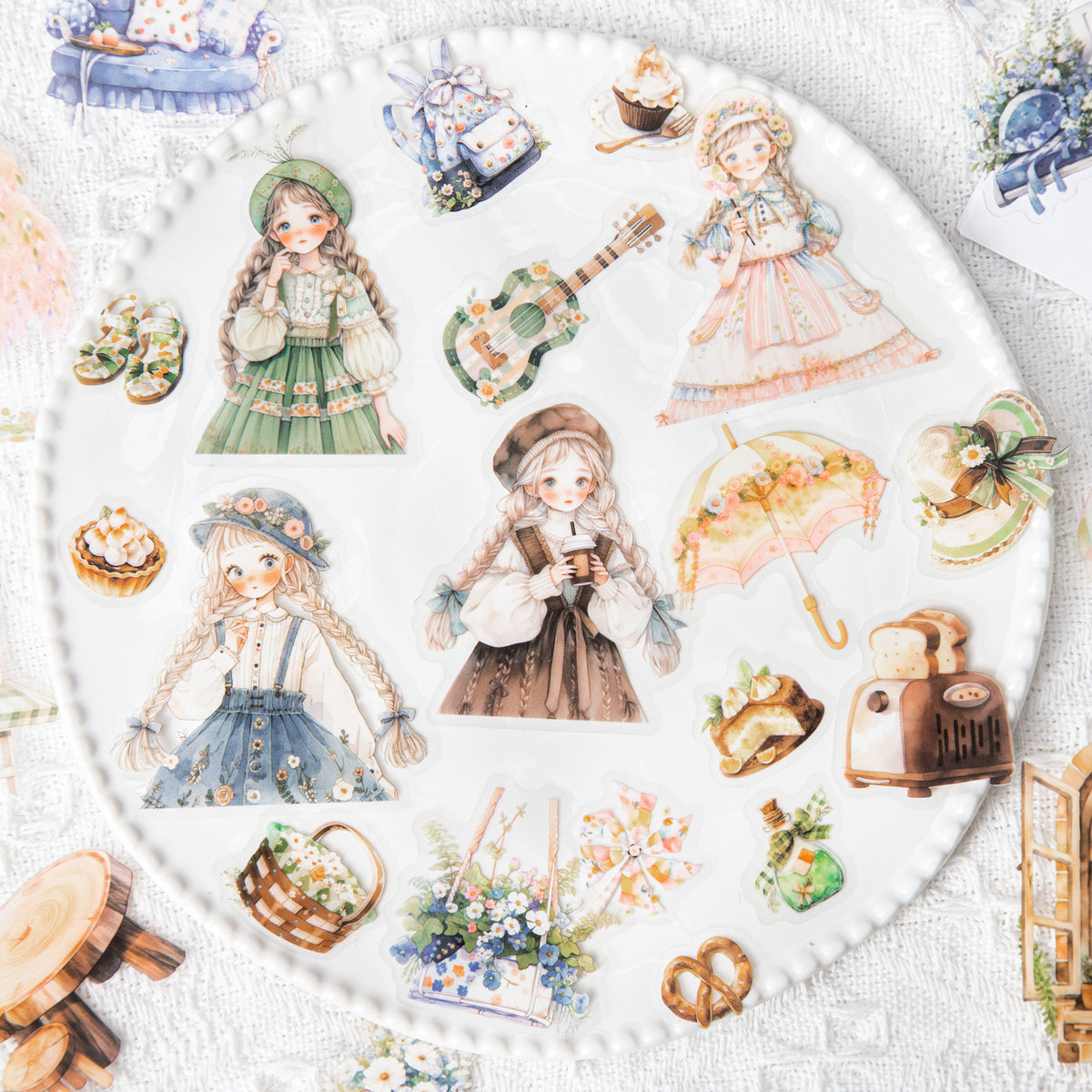 Stickers forest girls-30 pzas
