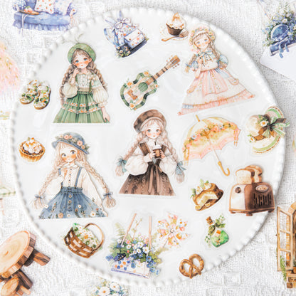 Stickers forest girls-30 pzas