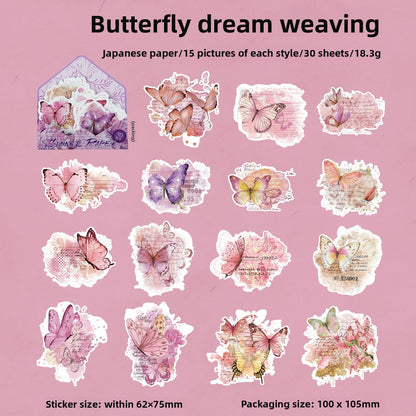 Stickers stained paper-30 pzas