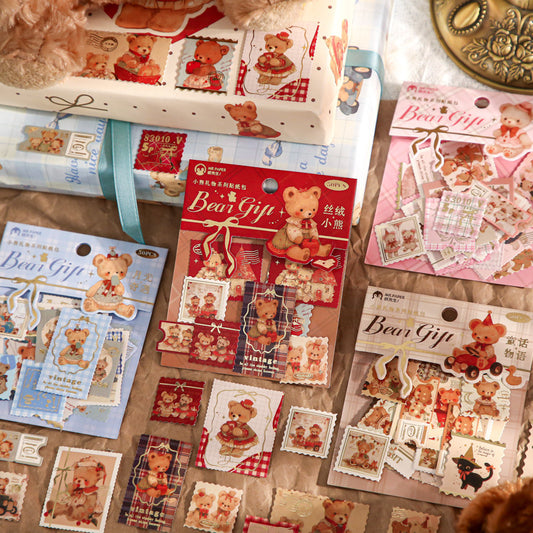 Stickers estampillas bear gift-