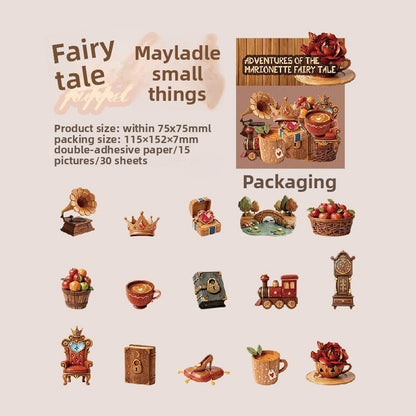 Stickers Adventure of the marionette fairy-30 pzas