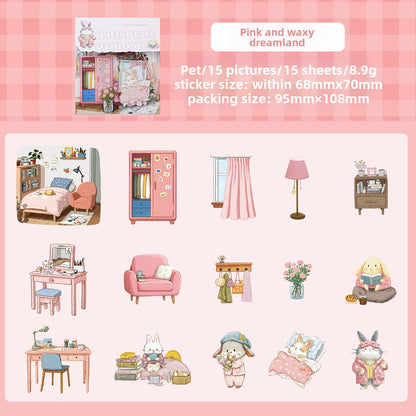 Stickers whispers of home-15 pzas
