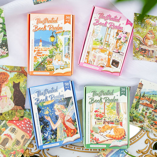Stickers illustrated book-36 pzas