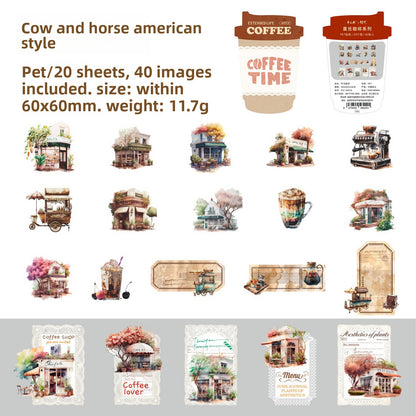 Stickers Extended life coffee-40 pzas
