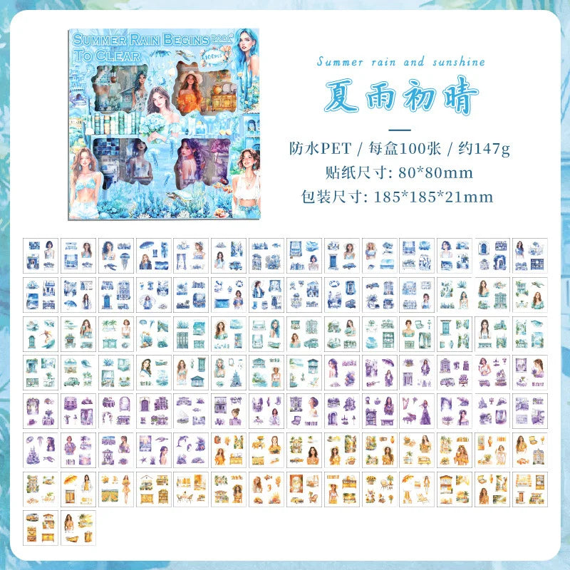 Box de stickers seasons-100 hojas