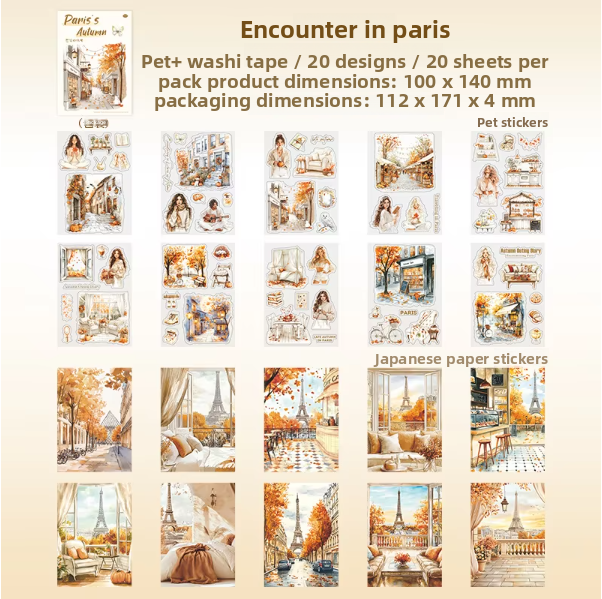 Libro de stickers Paris autumn-20 hojas