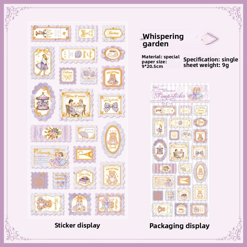 Stickers estampillas con relieve y foil