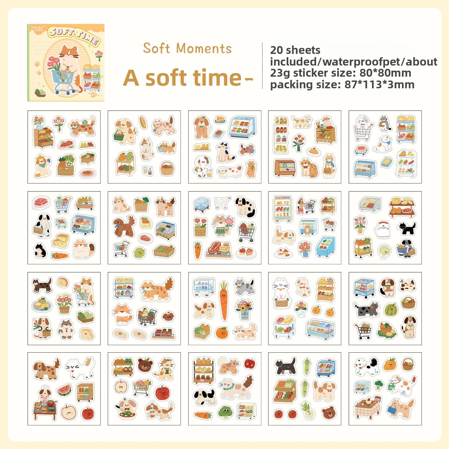 Block stickers cat-20 hojas