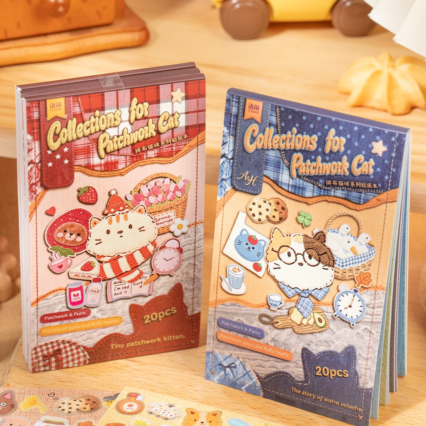 Block de stickers collections for patchwork cat-20 hojas