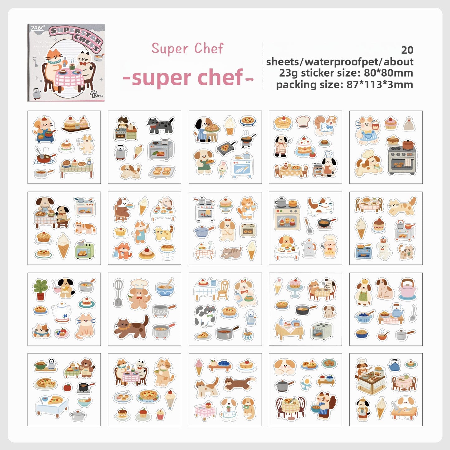 Block stickers cat-20 hojas