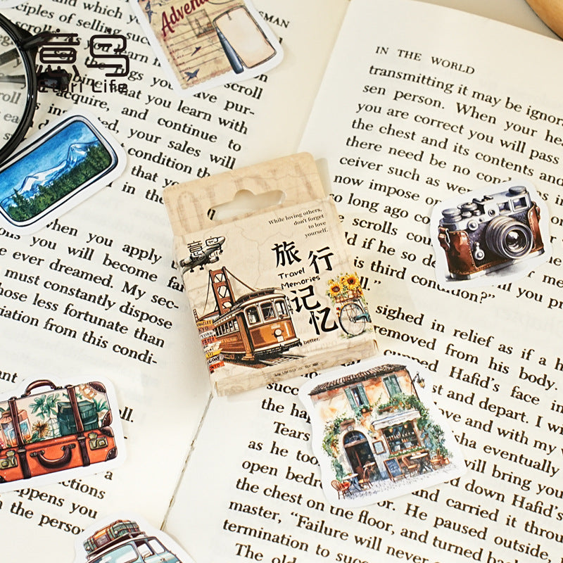 Cajita de stickers travel memories-46 pzas