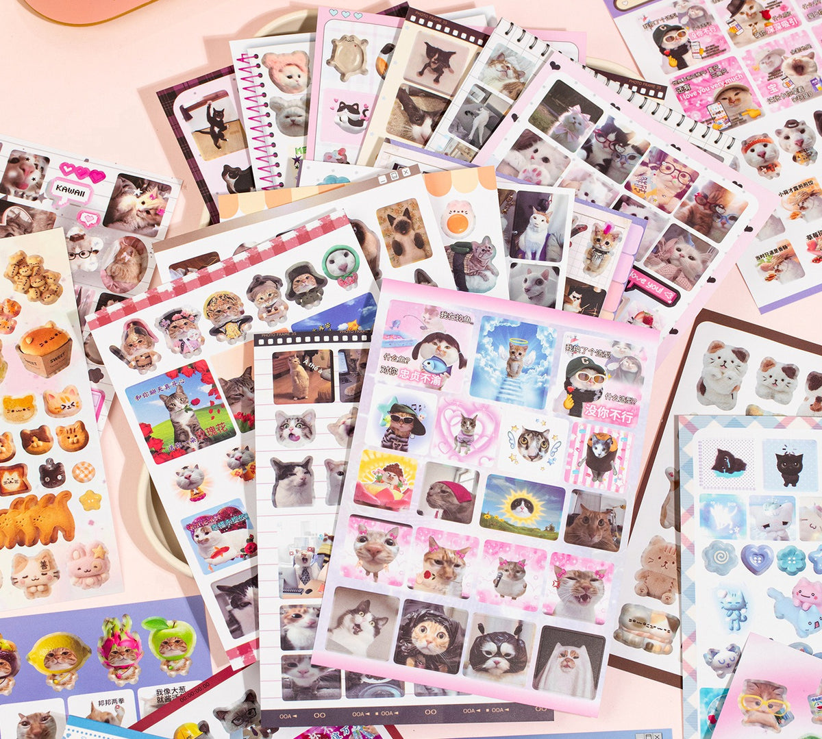 Block de stickers kitty-20 hojas