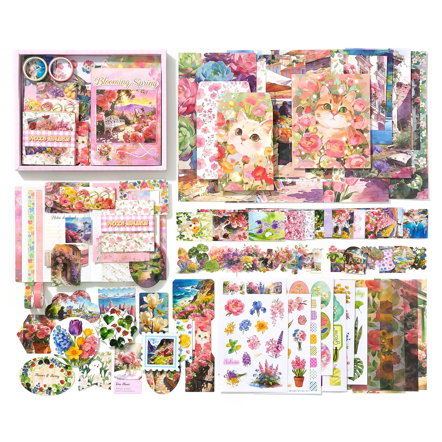 Set de papeleria Blooming Spring-128 pzas