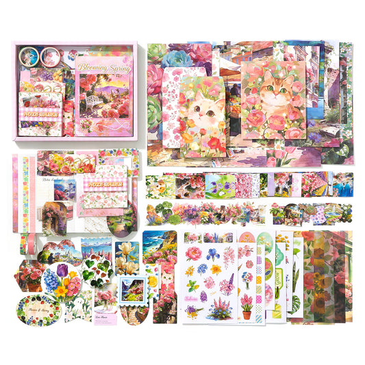 Set de papeleria Blooming Spring-128 pzas