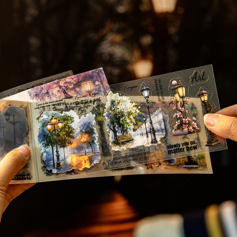 Block de stickers pet starry night-18 hojas