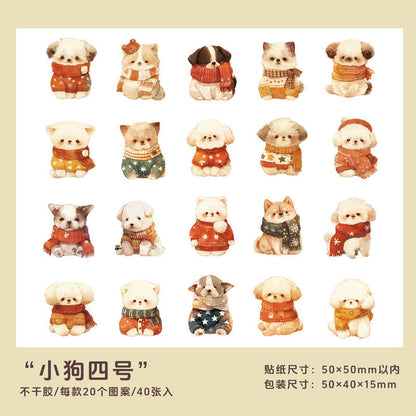 Cajita de stickers animales sweet-40 pzas