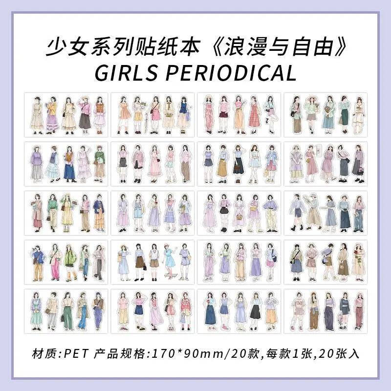 Libro de stickers girls-20 hojas