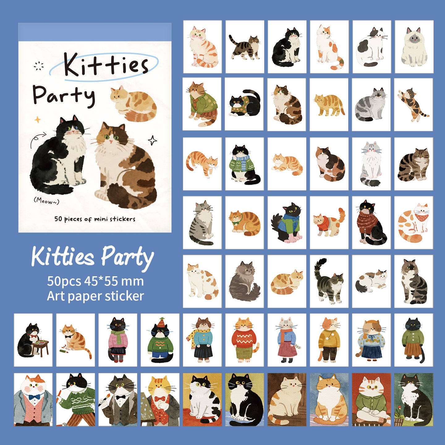 Mini librito de stickers cute-50 pzas