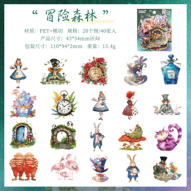 Stickers fantastic journey-40 pzas