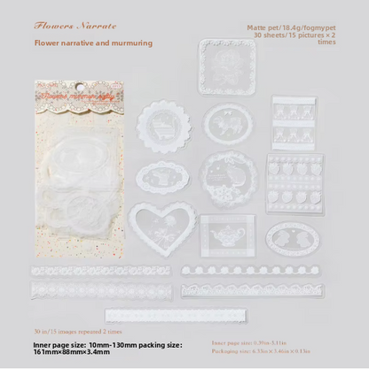 Stickers lace story-30 pzas