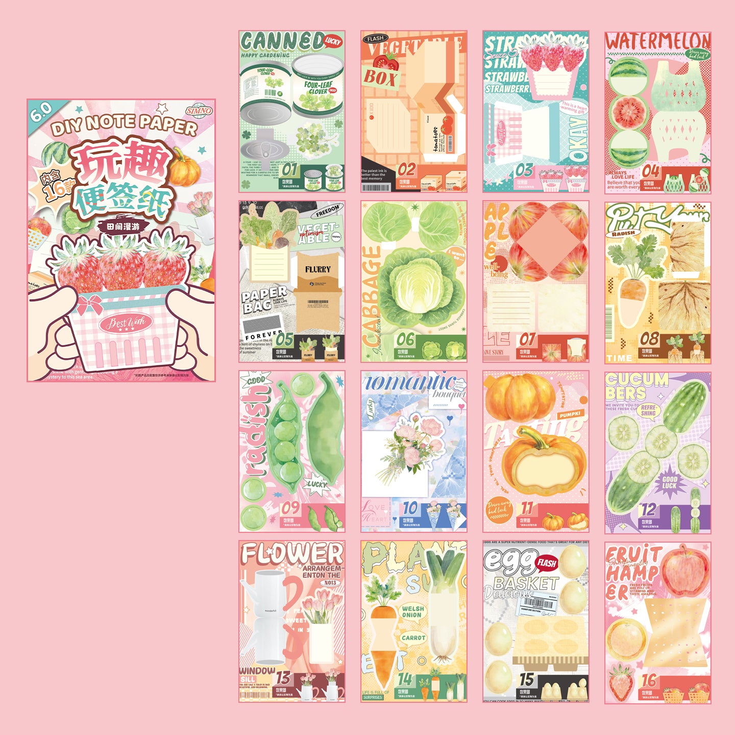 Block para tarjetas pop up-16 pzas
