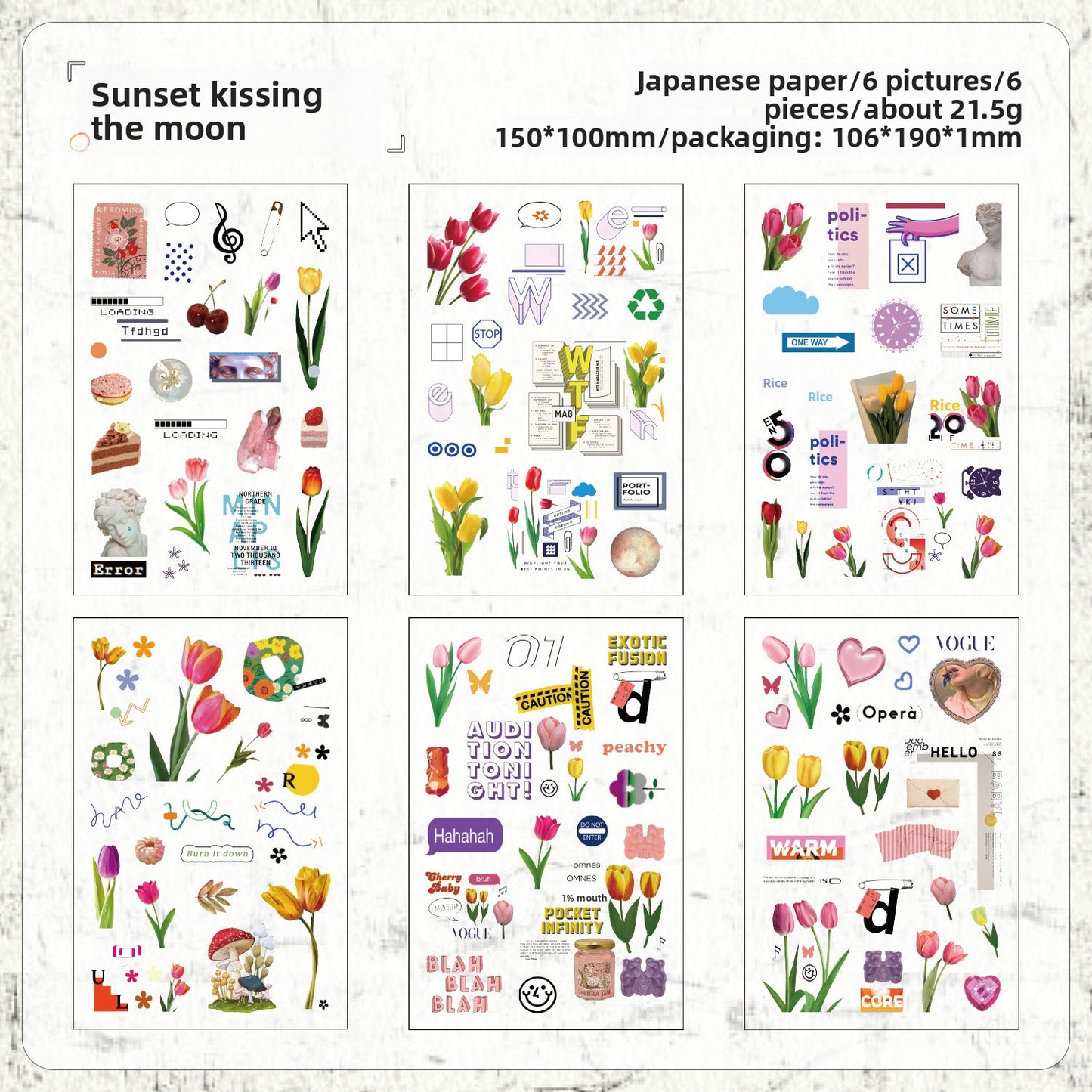 Stickers film cut-6 planchas