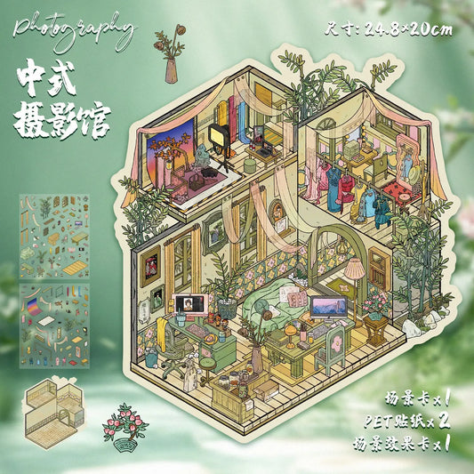 Sticker escenarios "Chinese photography studio"
