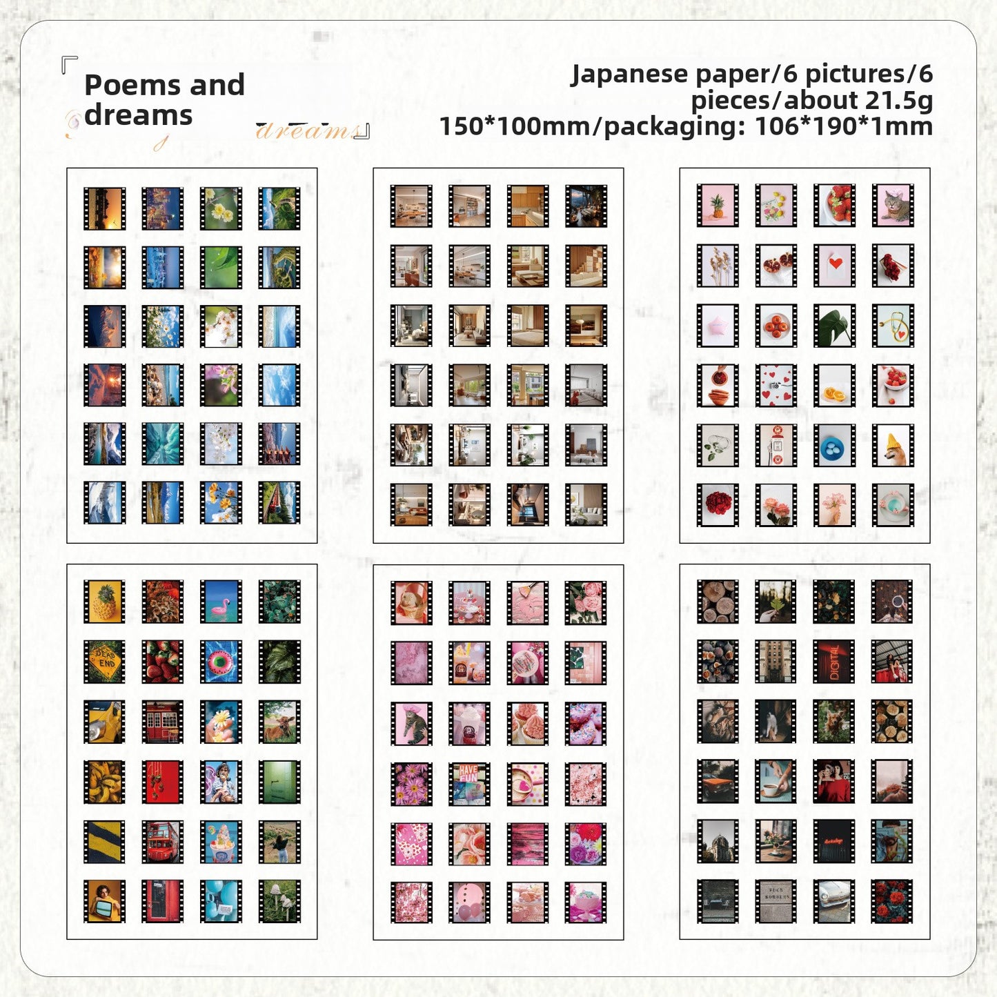 Stickers film cut-6 planchas