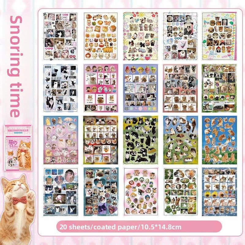 Block de stickers kitty-20 hojas