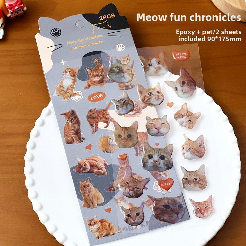 Stickers gatos 3D-2 planchas