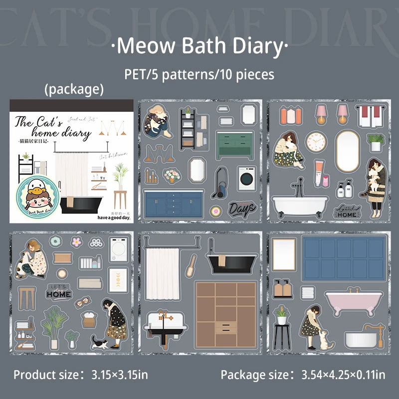 Mini revista the cat home diary-10 hojas