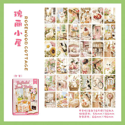 Stickers illustrated book-36 pzas