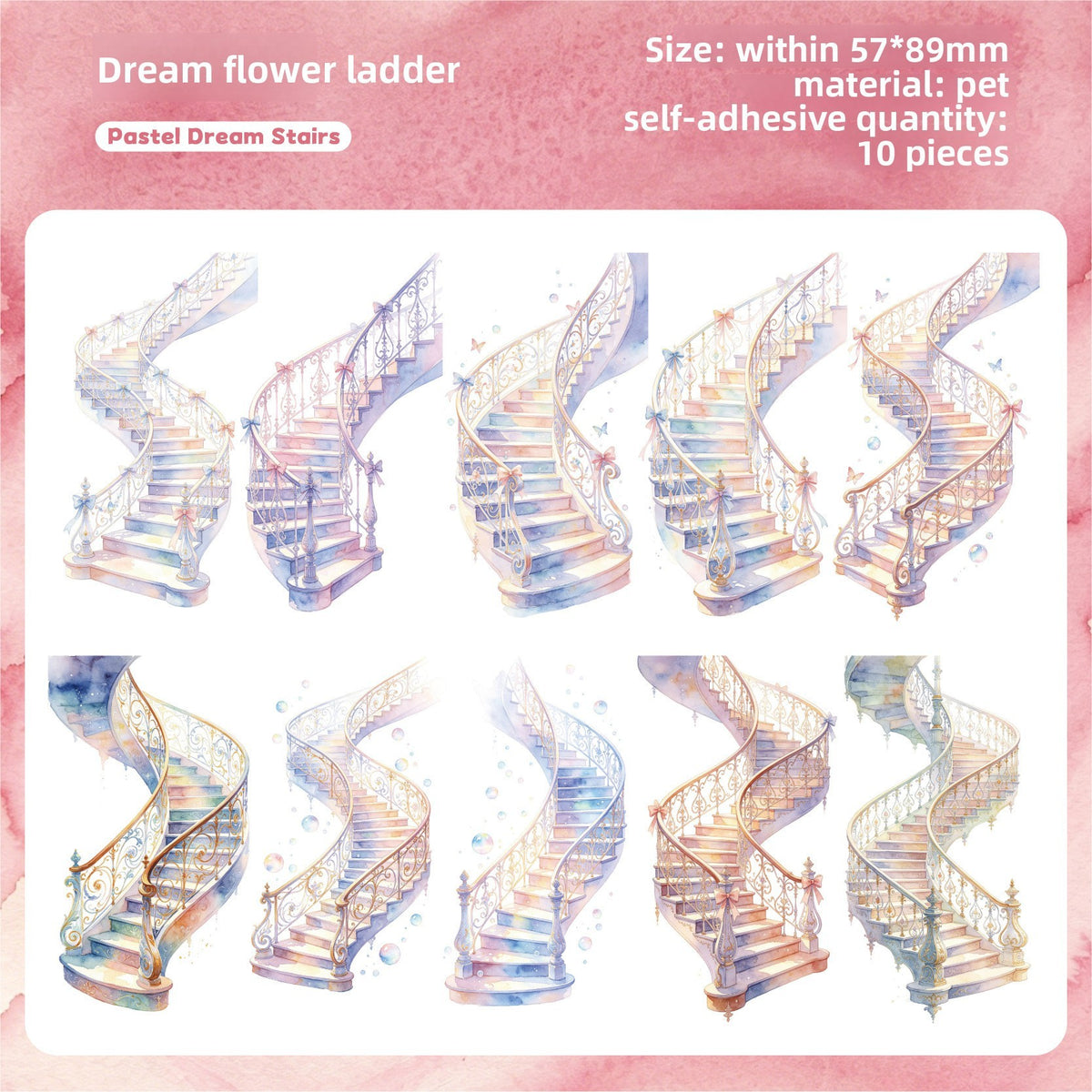 Stickers escaleras-10 pzas