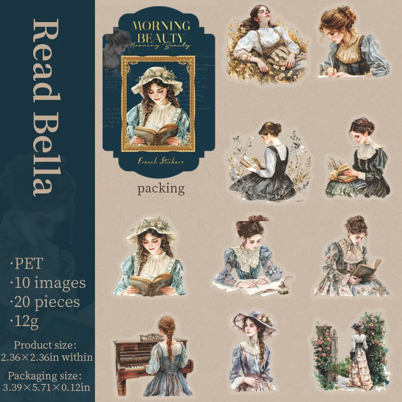 Stickers morning beauty-20 pzas