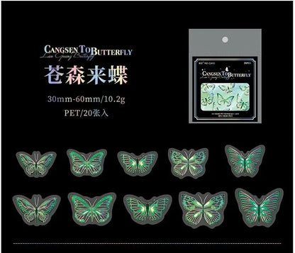 Stickers butterfly holo-20 pzas