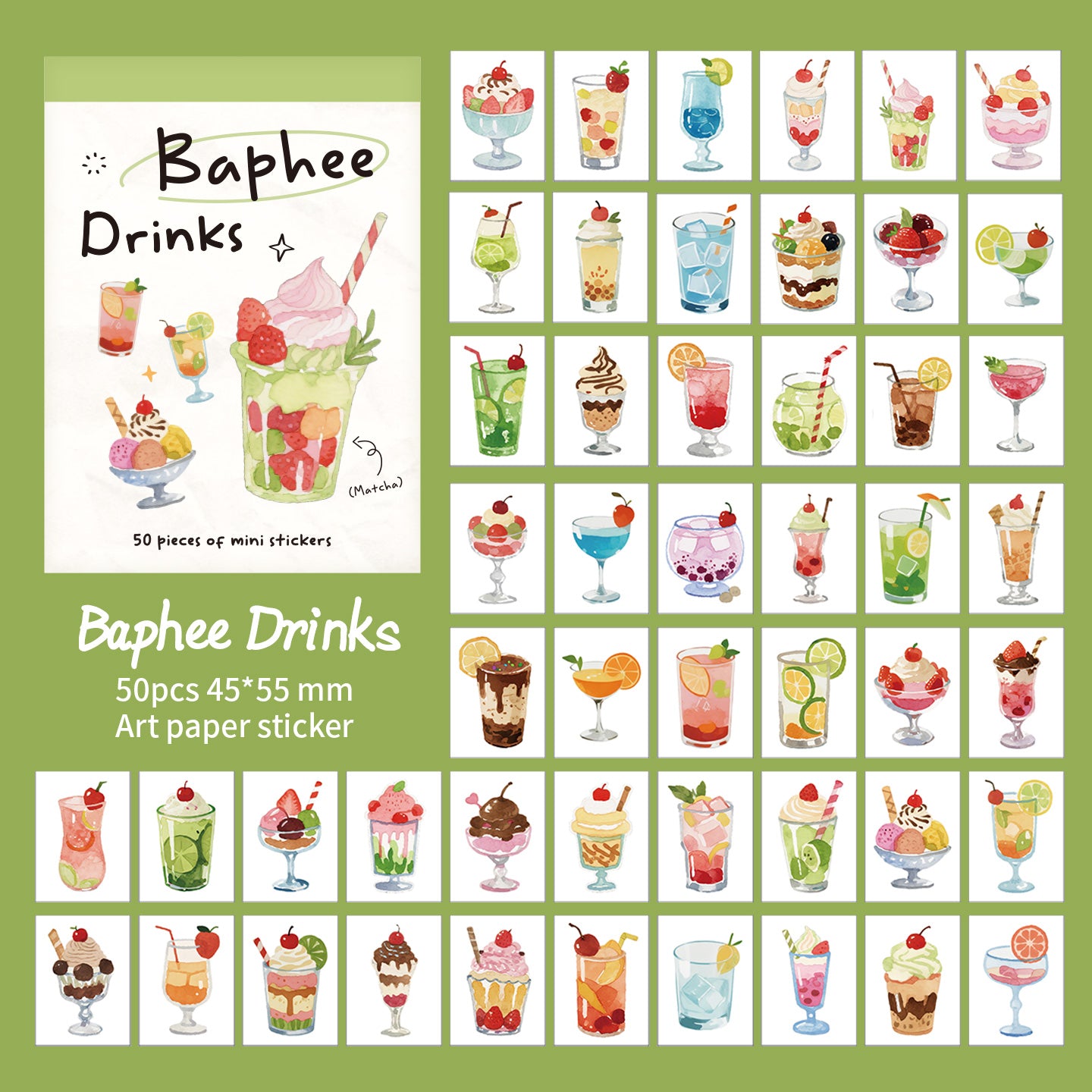 Mini librito de stickers cute-50 pzas