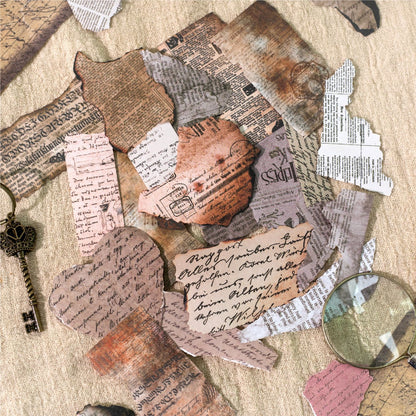 Sticker papeles rotos quemados-15 pzas