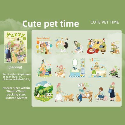 Stickers girl diary-15 pzas