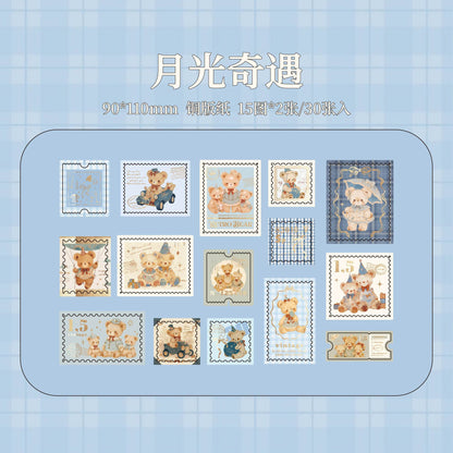 Stickers estampillas bear gift-