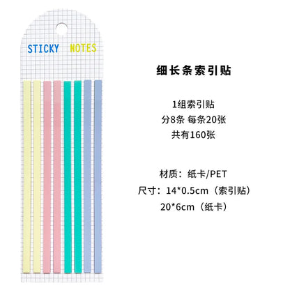 Sticky notes long strip-160 pzas