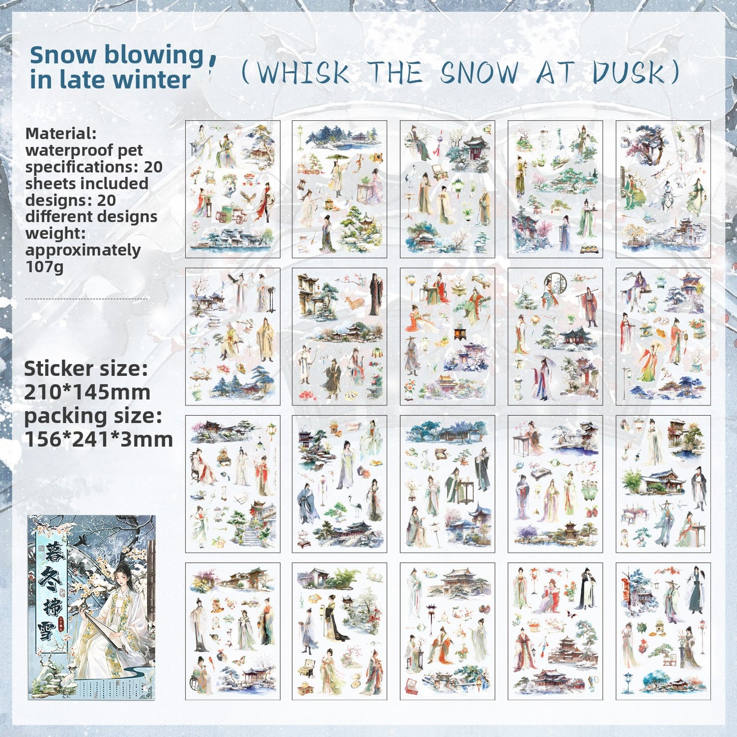Libro de stickers japonesas-20 hojas