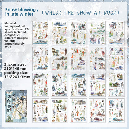 Libro de stickers japonesas-20 hojas