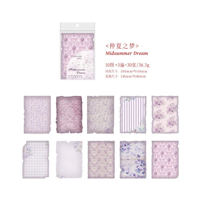 Papel vintage gentle breeze-30 pzas