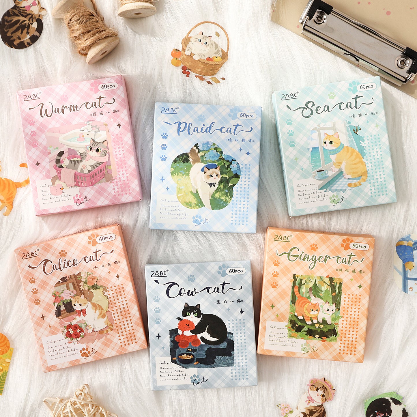 Caja de stickers kitty XL-60 pzas