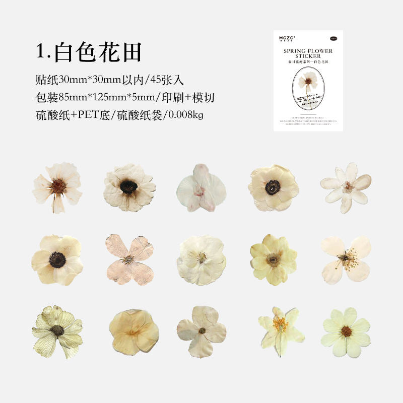 Stickers spring flower-45 pzas