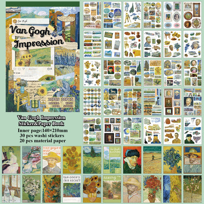 Block de stickers Van Gogh Impression-50 hojas