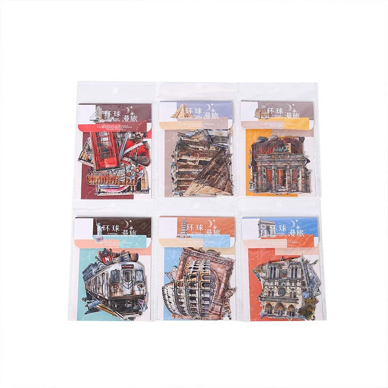 Stickers travel cartonaje-10 pzas
