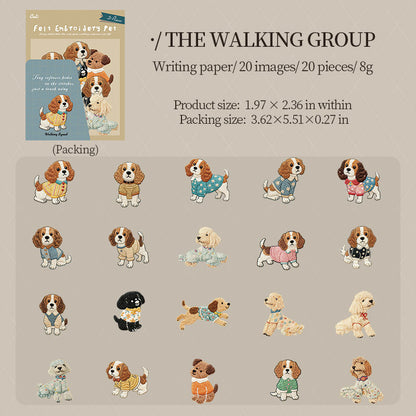 Stickers felt embroidery-20 pzas
