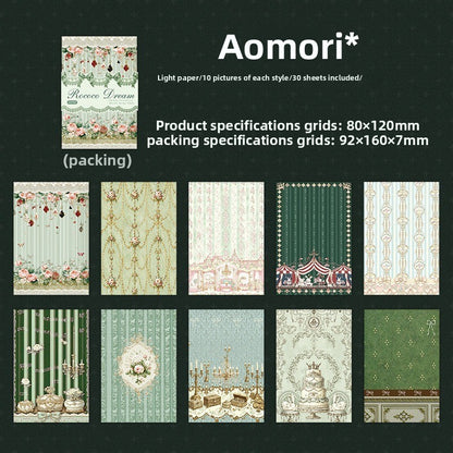 Papel rococo dream-30 pzas